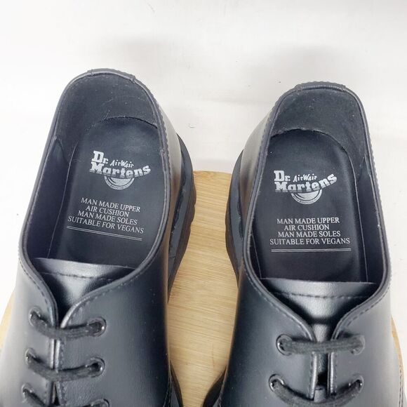 Dr Martens Quad Mono Shoes Womens 9 Vegan 1461 Platform Punk Goth Chunky Lug - Picture 5 of 14
